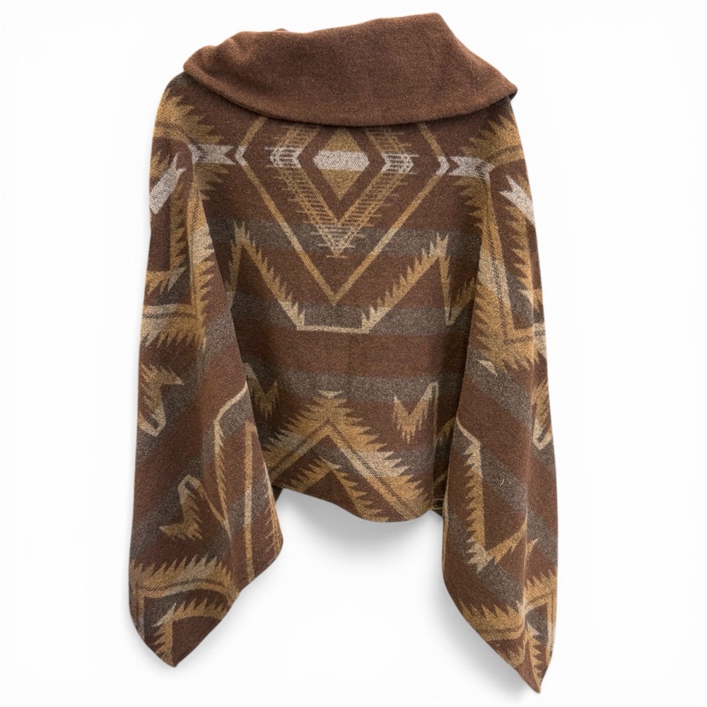 Vintage Ralph Lauren lambs Wool blend Poncho Native American Blanket, The Taylor - Picture 2 of 4